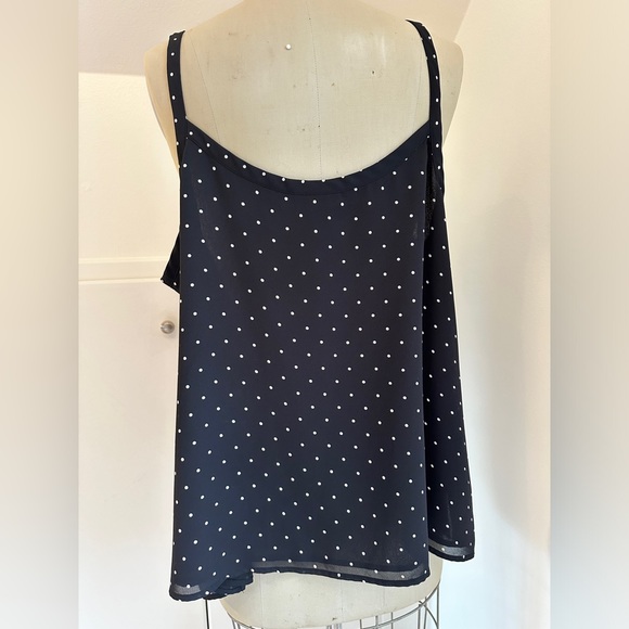 Blouse set. Cami is lined. Polka dots - Picture 2 of 8